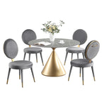 Ensemble de table et de chaises de salle à manger rondes Morden Fort Modern Luxury 5 pièces
