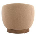 Fauteuil d'appoint pivotant Spruce&Spring en tissu avec base en bois
