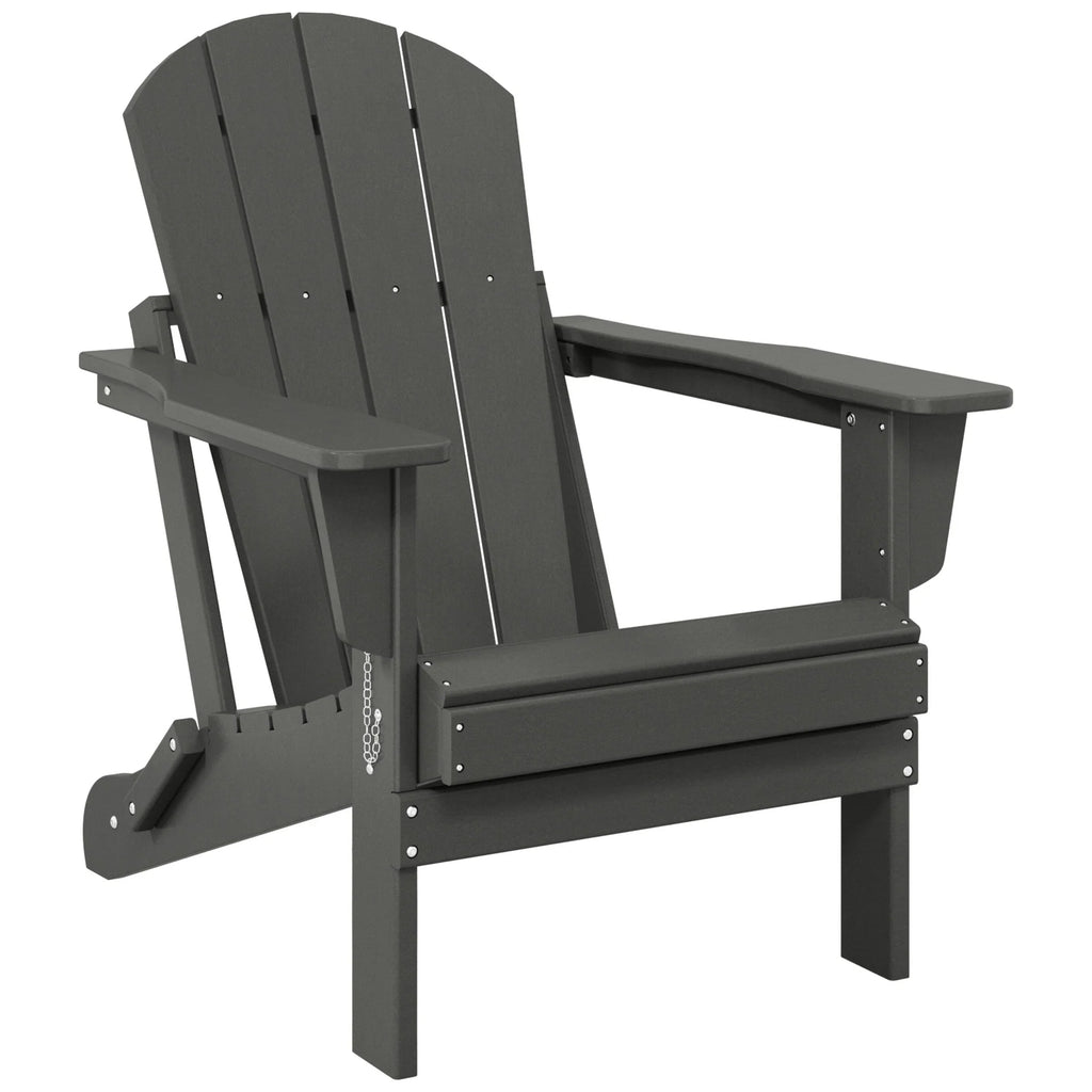 Chaise Adirondack pliante d'extérieur tout temps Polytrends Laguna résistante à la décoloration pour patio