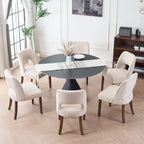 Lot de 4 chaises de salle à manger tapissées de tissu