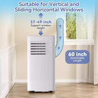 Climatiseur Portable, Flarhetoric 10000 BTU Climatisation/Ventilation/Déshumidification 3 EN 1, Unité AC Portable pour Pièce de 52 m², Unités pour Pièces à Faible Bruit