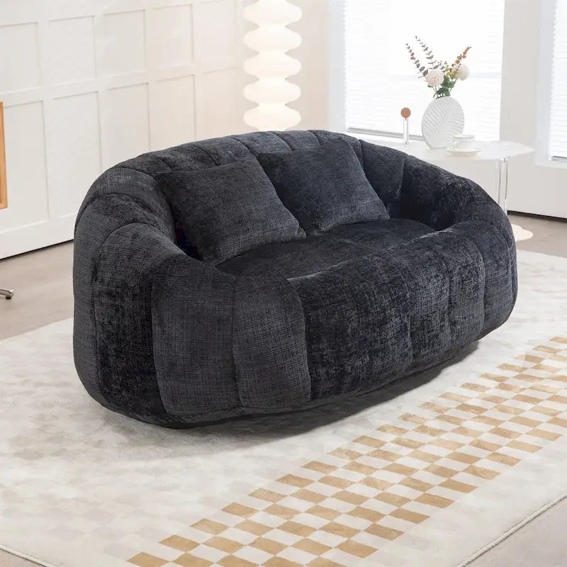 Fauteuil poire paresseux en chenille