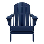 Chaise Adirondack pliante d'extérieur tout temps Polytrends Laguna résistante à la décoloration pour patio