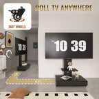 Meuble TV pour téléviseurs de 32 à 75 pouces, Chariot TV mobile à hauteur réglable avec tiroir et roulettes pour salon, chambre, bureaux -ModernLuxe