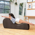 Avana Sleek Chaise Longue pour le yoga – Fabriquée aux États-Unis – Idéale pour les étirements, la relaxation, l'exercice et plus encore, 60D x 18W x 26H pouces, Gris clair