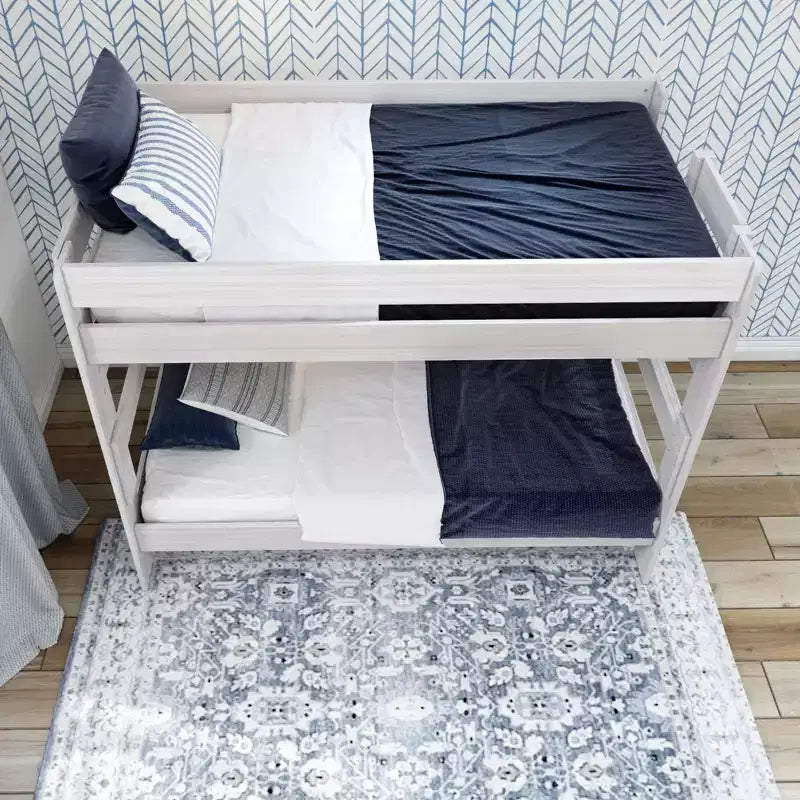 Lit superposé double en bois massif Plank+Beam pour adulte