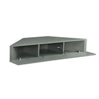 Meuble TV d'angle flottant 47", 3 étagères, style transitoire, fixation murale peu encombrante