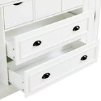 Garde-manger de cuisine autoportant Whisen de 180 cm de haut, grand buffet de salle à manger avec 4 portes pliantes, étagères, porte-bouteilles