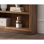 94 Bibliothèque haute traditionnelle en bois avec rangement Collection Stratton Marron - Martin Furniture