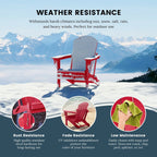 Chaise Adirondack pliante d'extérieur tout temps Polytrends Laguna résistante à la décoloration pour patio