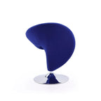 Fauteuil pivotant en mélange de laine et chrome Curl de Manhattan Comfort (lot de 2)