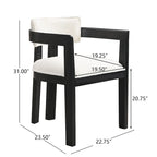 Chaise de salle à manger moderne sophistiquée Conrad avec accoudoirs par Christopher Knight Home