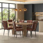 Lot de 2/4/6/8 chaises de salle à manger modernes, chaises de cuisine rembourrées avec coussin épais pour salle à manger