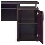 TUYOHW 55 Bureau en Bois, Table d'ordinateur de Bureau avec 2 Tiroirs, 1 Armoire, 1 Étagère Ouverte, 1 Porte, Bureau de Travail pour Bureau à Domicile, Étude, Petits Espaces