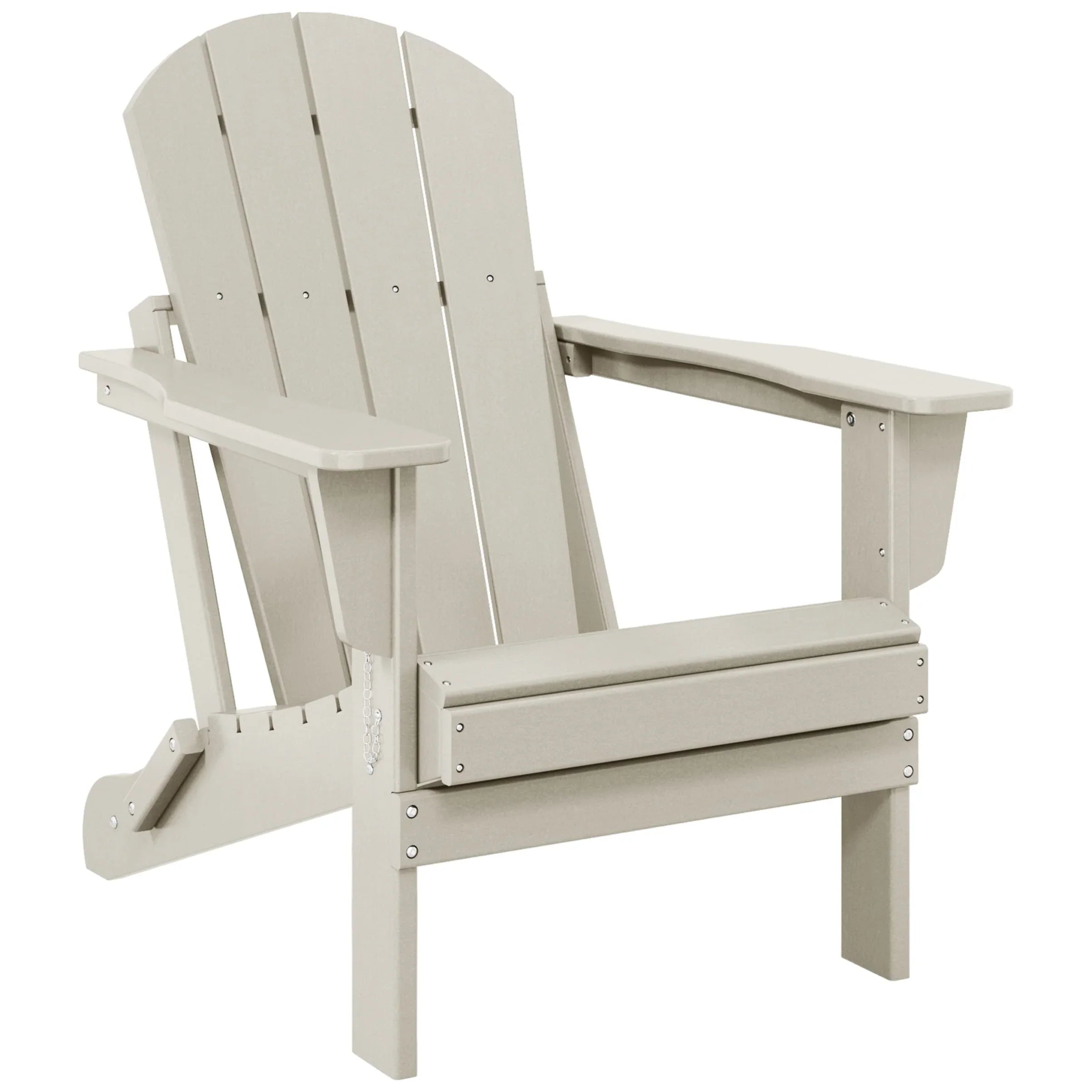 Chaise Adirondack pliante d'extérieur tout temps Polytrends Laguna résistante à la décoloration pour patio