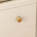 Table de chevet étroite en bois blanc à 2 étagères