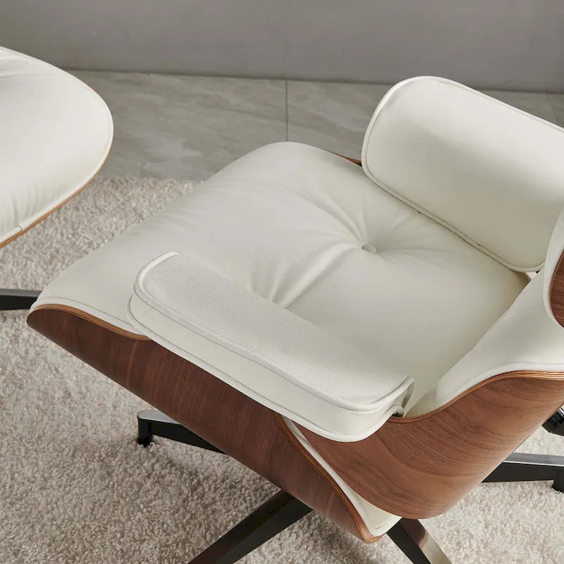 Fauteuil inclinable en cuir de style Mid-Century Modern