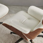 Fauteuil inclinable en cuir de style Mid-Century Modern