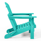 Chaise Adirondack pliante d'extérieur tout temps Polytrends Laguna résistante à la décoloration pour patio