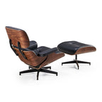 Fauteuil inclinable en cuir de style Mid-Century Modern