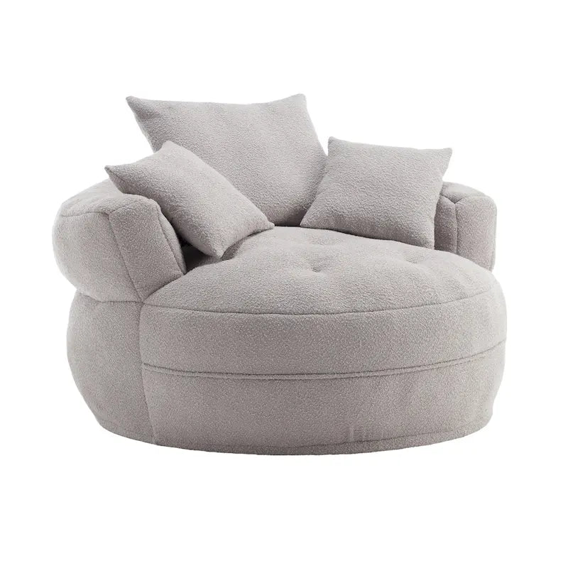 Fauteuil paresseux rond – Blanc/Bleu/Gris/Jaune/Orange/Rouge rosé/Bleu marine/Vert, Siège simple et double