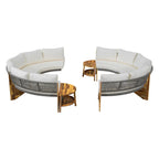 Ensemble de jardin 6 places avec coussins et 1 table basse