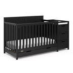 Lit de bébé et table à langer transformable 5-en-1 avec tiroir