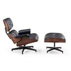 Fauteuil inclinable en cuir de style Mid-Century Modern