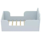 Lit au sol en forme d'ours Okak pour les 3-6 ans, cadre de lit pour tout-petits avec barrière de sécurité, lit pour enfants en forme d'animal mignon