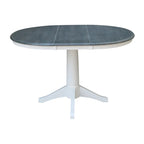 Table à manger ronde extensible 36 po avec 4 chaises Madrid