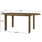 Ensemble de salle à manger 7 pièces avec table ovale et 6 chaises, grand ensemble de table de cuisine de 180 cm pour 6 personnes avec 6 chaises de salle à manger rembourrées, Noyer - Christopher Knight Home