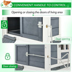 Grand poulailler AECOJOY 366 cm avec enclos, abri en bois, cage à volaille