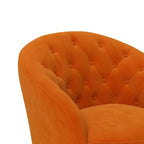 Fauteuils pivotants à 360 degrés en velours capitonné moderne SEYNAR avec dossier touffeté (lot de 2)