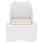 Lit au sol en forme d'ours Okak pour les 3-6 ans, cadre de lit pour tout-petits avec barrière de sécurité, lit pour enfants en forme d'animal mignon