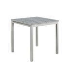 Ensemble de salle à manger moderne 5 pièces avec table carrée hauteur comptoir et 4 chaises rembourrées