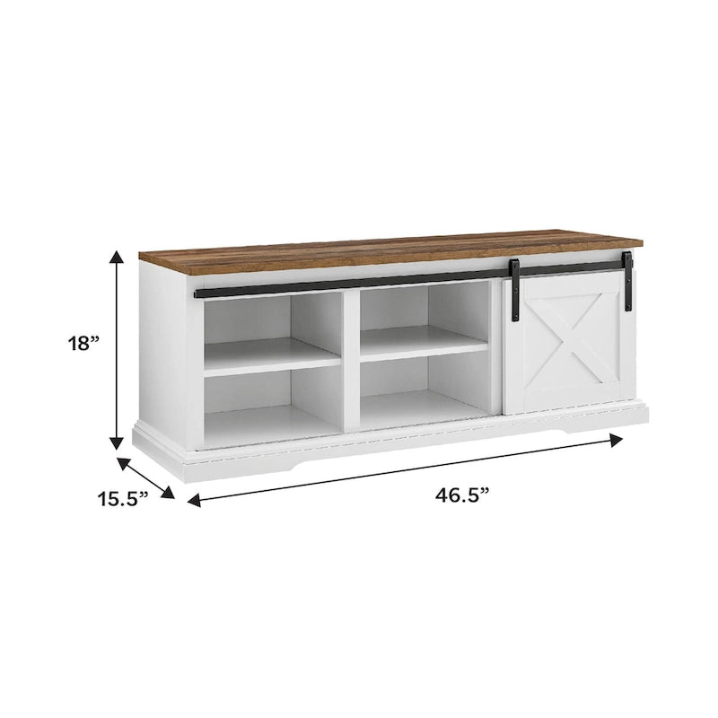 Banc avec porte coulissante type grange Middlebrook, 48 po