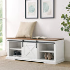 Banc avec porte coulissante type grange Middlebrook, 48 po