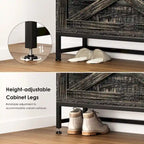 Meuble à chaussures, Meuble à chaussures d'entrée, Meuble de rangement pour balcon, Grand porte-chaussures, Gris