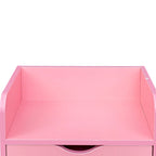 Meuble de rangement de salon à 4 niveaux avec 2 porte-sèche-cheveux et 4 tiroirs