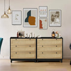 Brooklyn Woven 3-Drawer Storage Cabinet Set(set of 2)