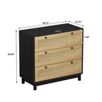 Lot de 2 commodes Brooklyn Woven à 3 tiroirs