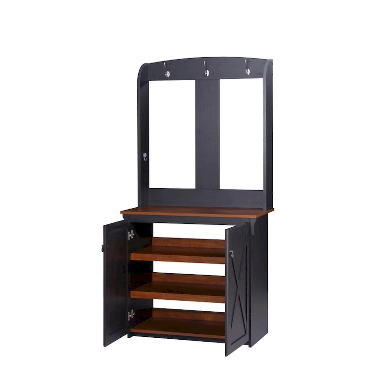 Range-chaussures 3 niveaux en bois Hide