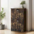 Meuble à chaussures, Meuble à chaussures fin et étroit dissimulé avec 2 tiroirs pour entrée, foyer, couloir, chambre, couleur bois naturel