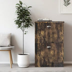 Meuble à chaussures, Meuble à chaussures fin et étroit dissimulé avec 2 tiroirs pour entrée, foyer, couloir, chambre, couleur bois naturel