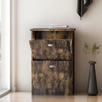 Meuble à chaussures, Meuble à chaussures fin et étroit dissimulé avec 2 tiroirs pour entrée, foyer, couloir, chambre, couleur bois naturel