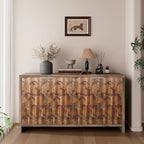 Meuble d'appoint 4 portes, en bois, buffet, meuble de rangement, pour salon, entrée, couloir