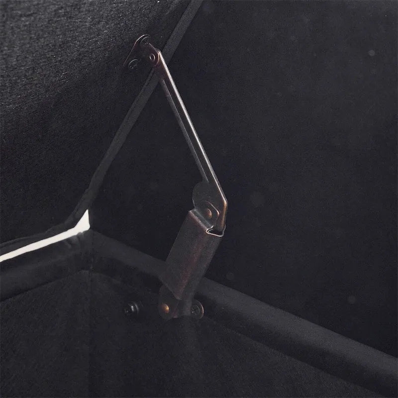 Banc de rangement, banc de chevet capitonné en velours de 113 cm avec accoudoirs pour lit Queen Size