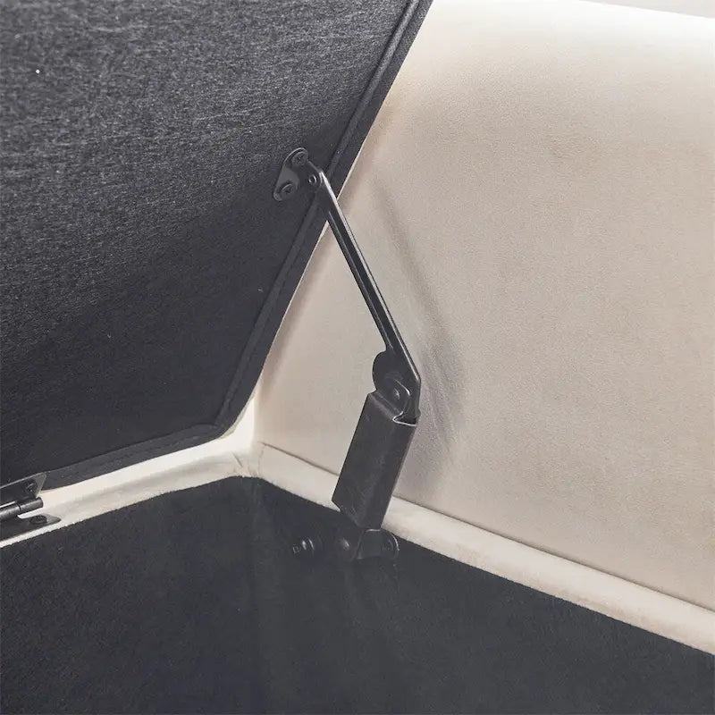 Banc de rangement, banc de chevet capitonné en velours de 113 cm avec accoudoirs pour lit Queen Size