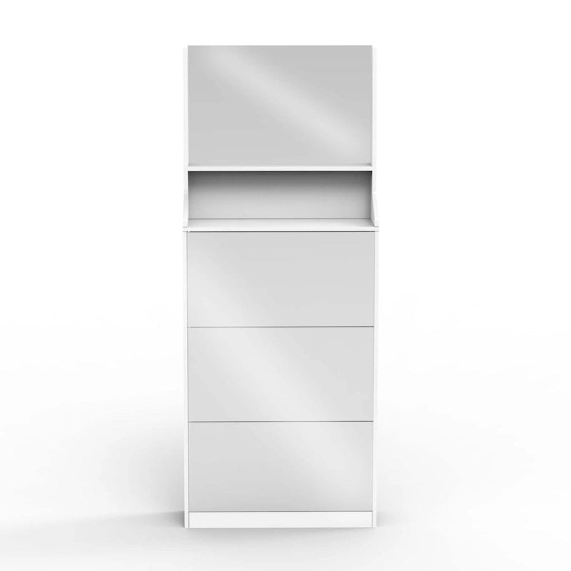 Meuble à chaussures avec 3 miroirs, Meuble de rangement pour chaussures pour entrée, Meuble à chaussures vertical pour entrée de porte d'entrée, Extérieur, Chambre à coucher