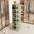 Meuble à chaussures rotatif à 360 degrés vert au design moderne 6 niveaux